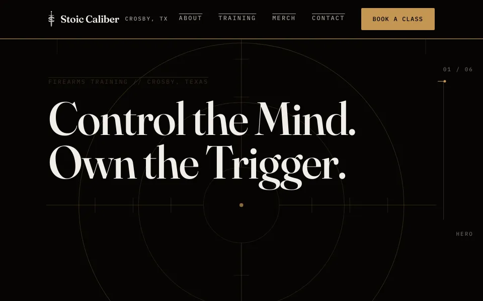 Stoic Caliber website, designed and built by Spartan Tek Solutions
